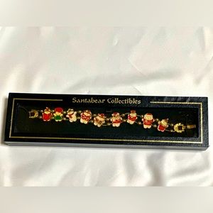 Vintage Santa Bear Collectibles bracelet 9 bears/ Dayton Hudson